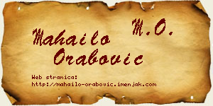 Mahailo Orabović vizit kartica